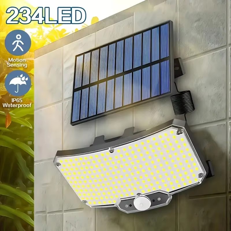 Outdoor Lighting Wall - مصباح شمسي خارجي بـ 234 مصباح