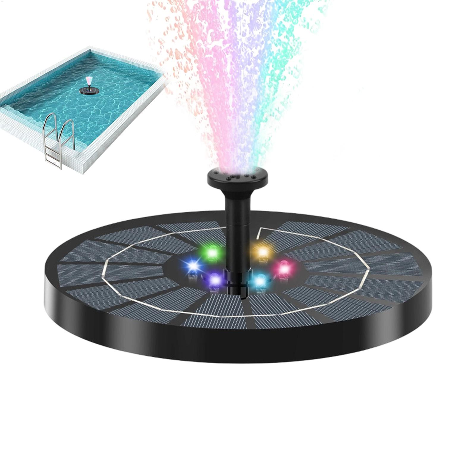 Outdoor Lighting Deck - نافورة حمام للطيور مع أضواء ومضخة