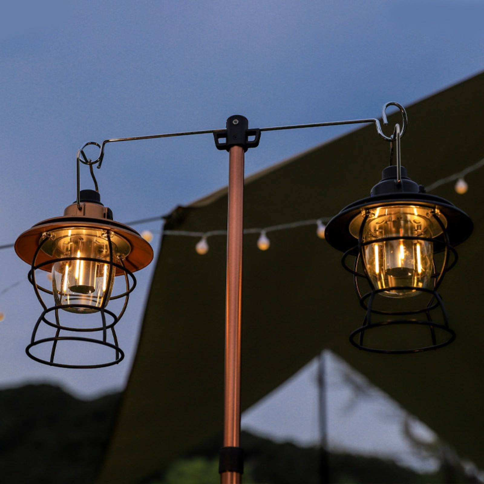 Outdoor Lighting Hooks - حامل ثلاثي القوائم مع خطافات، عمود