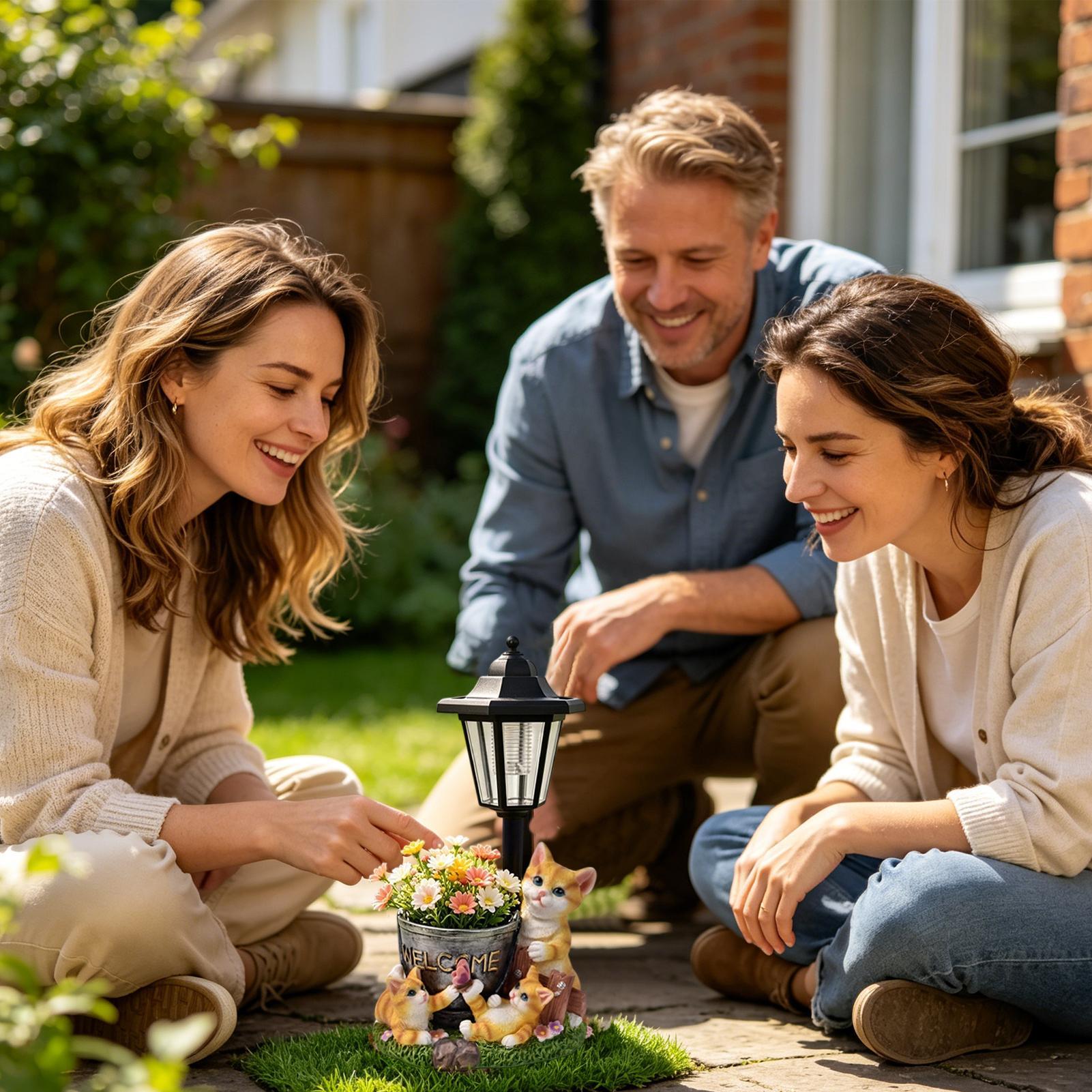 Outdoor Lighting Patio - تماثيل حدائق تعمل بالطاقة الشمسية، تمثال