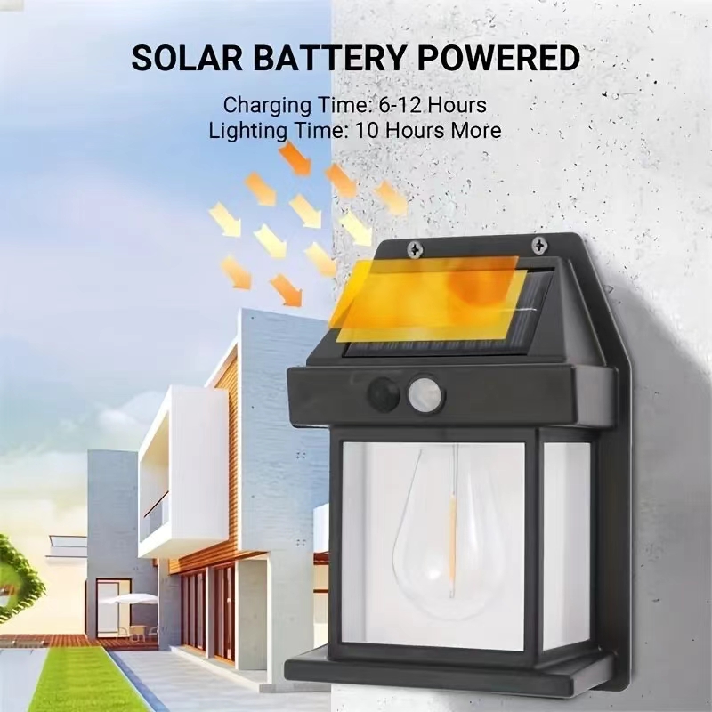 Outdoor Lighting For Front Of House - مصباح جداري LED خارجي يعمل بالطاقة