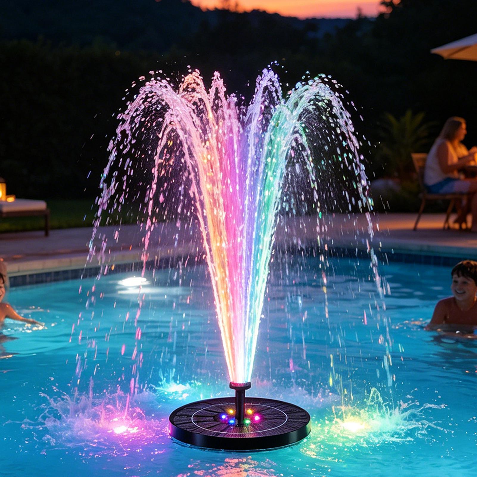 Outdoor Lighting Deck - نافورة حمام طيور شمسية عائمة مع