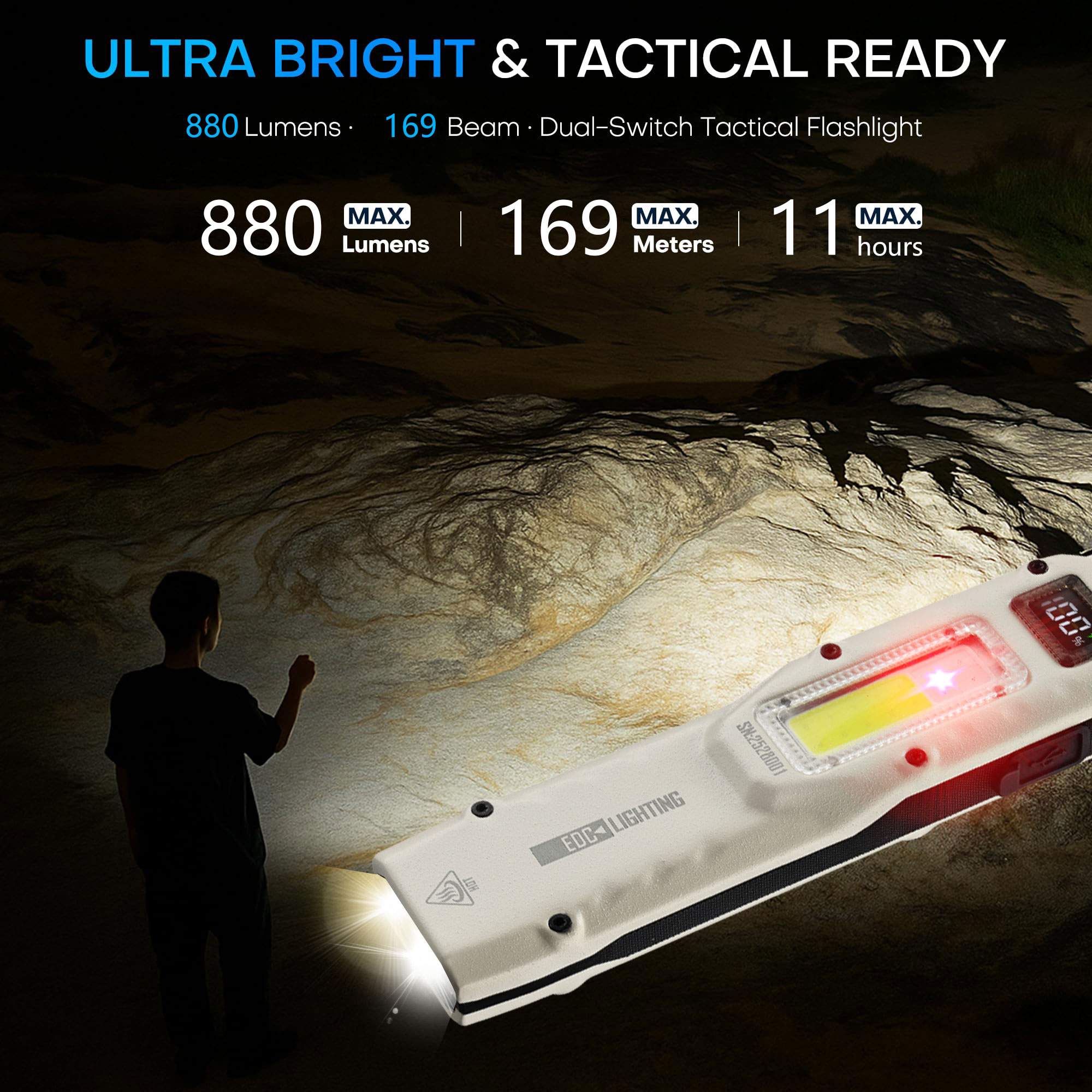 المحمولة 880LM YEMAO M28 رقيقة - مراجعة Outdoor Lighting Beacon وسعره