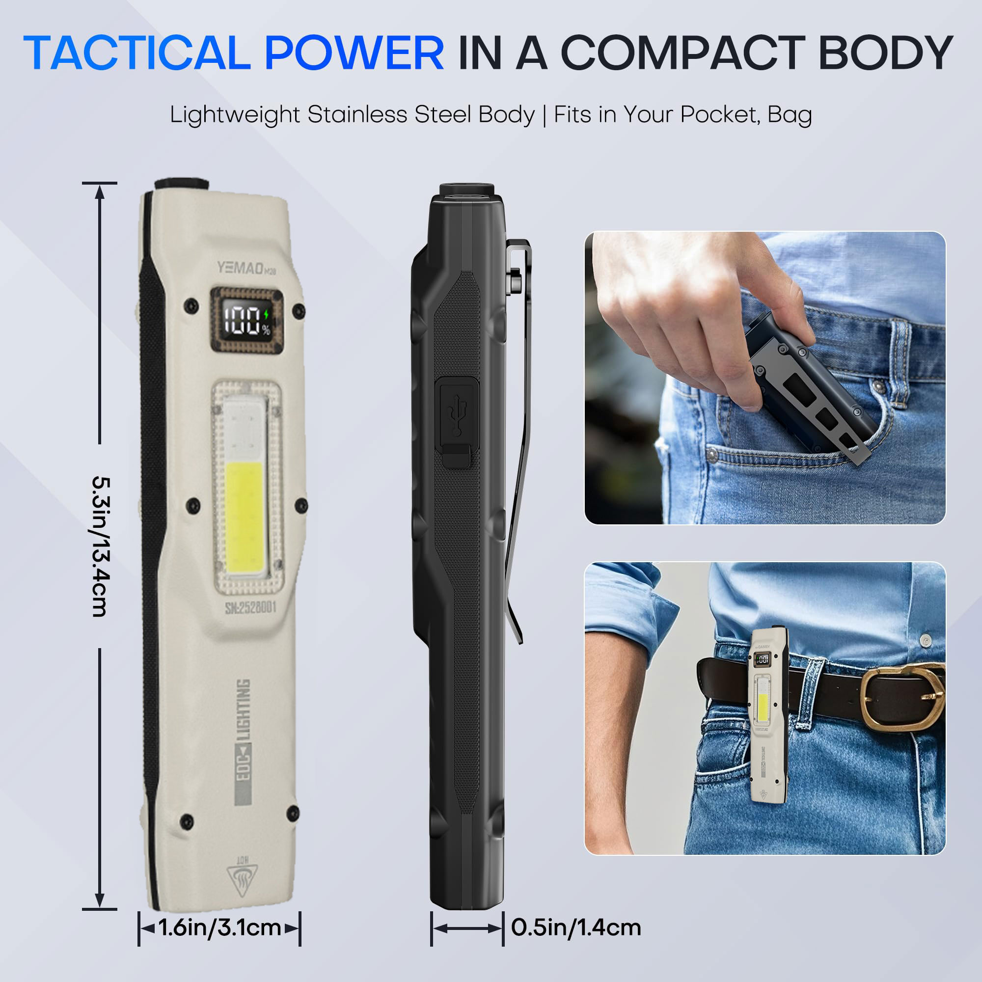 المحمولة 880LM YEMAO M28 رقيقة - مراجعة Outdoor Lighting Beacon وسعره
