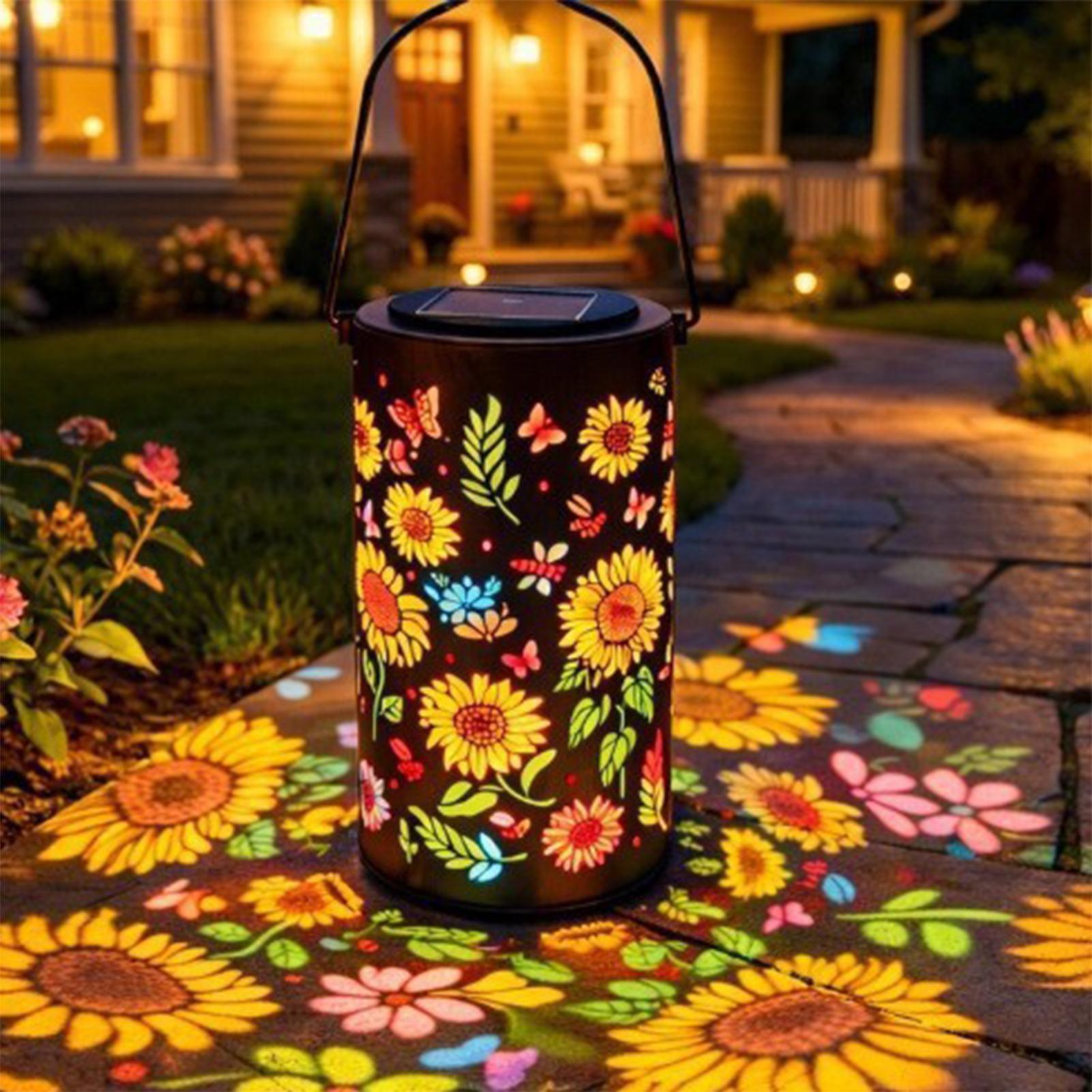 فانوس شمسي على شكل زهرة عباد ا - مراجعة Outdoor Lighting Patio وسعره