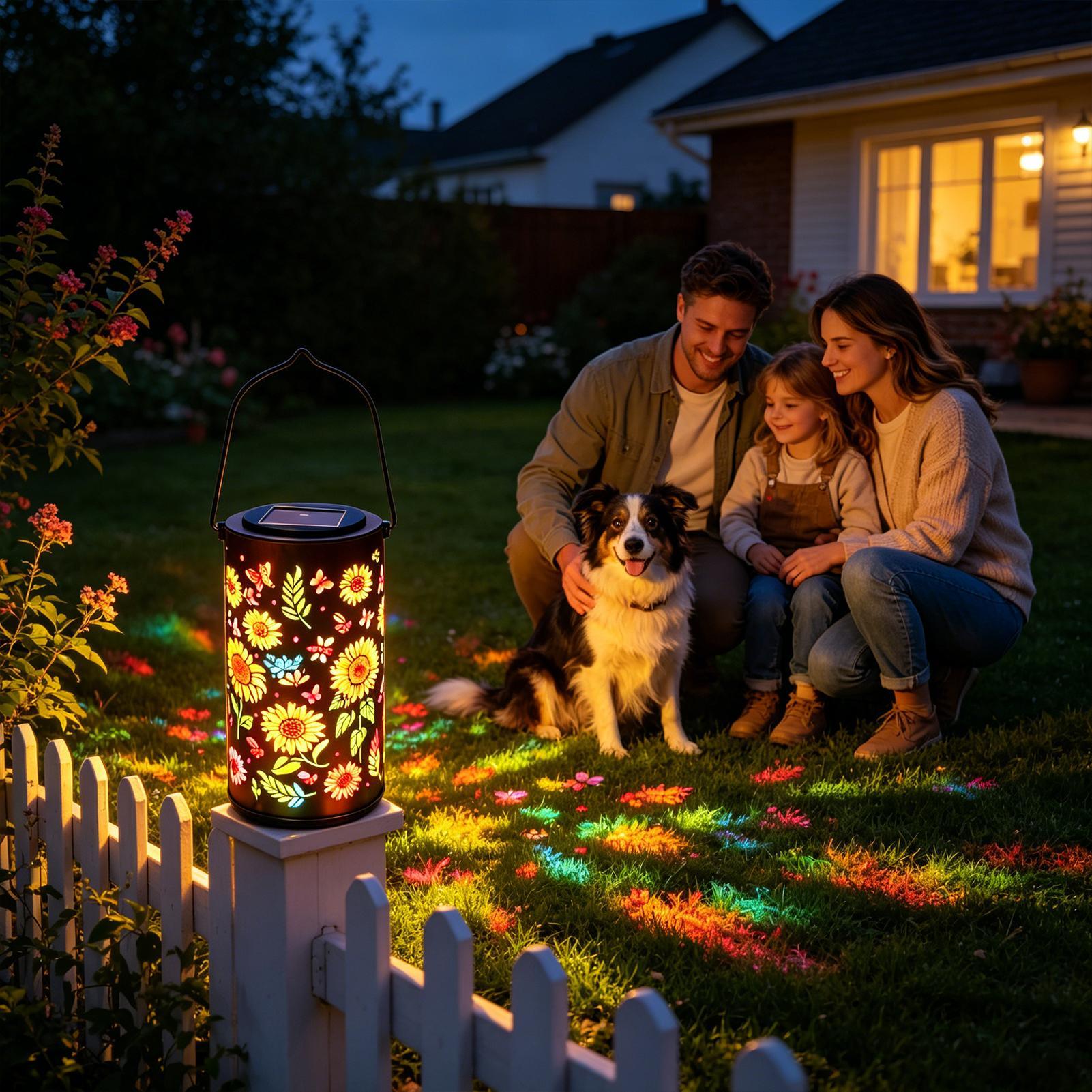 فانوس شمسي على شكل زهرة عباد ا - مراجعة Outdoor Lighting Patio وسعره