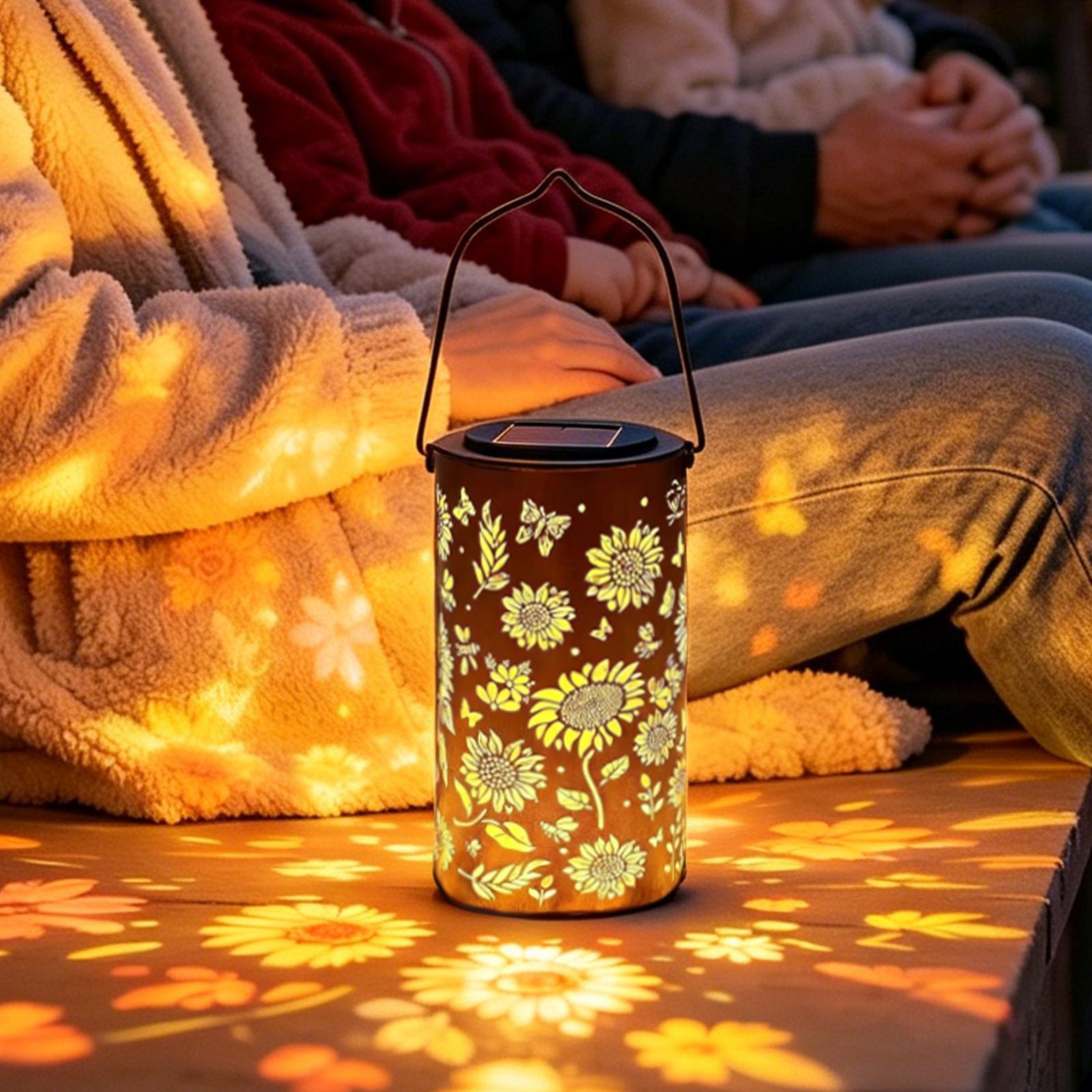 فانوس شمسي على شكل زهرة عباد ا - مراجعة Outdoor Lighting Patio وسعره
