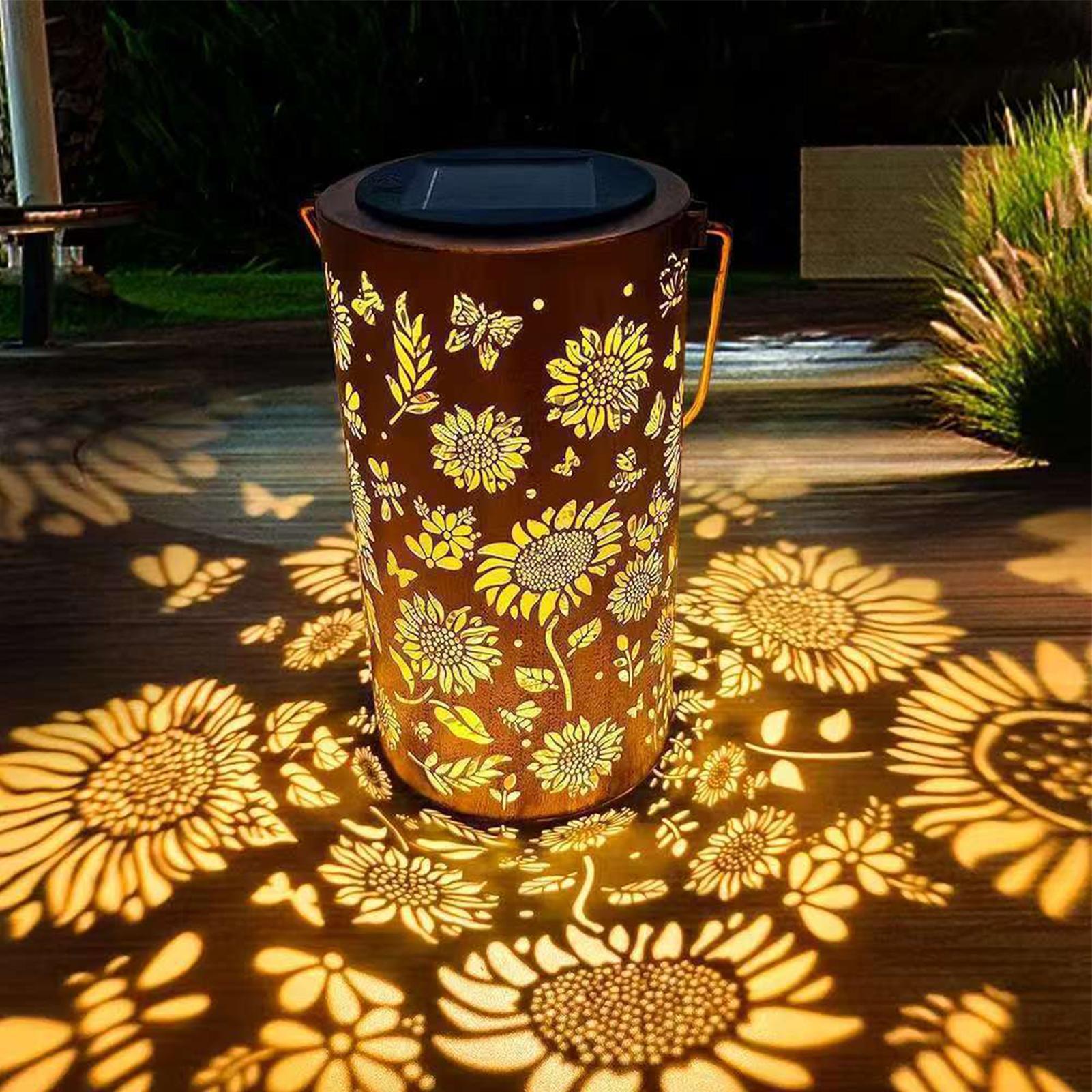 فانوس شمسي على شكل زهرة عباد ا - مراجعة Outdoor Lighting Patio وسعره