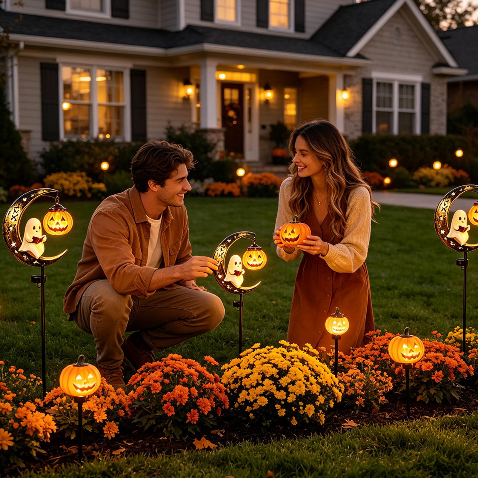 مصباح حديقة للهالوين على شكل ع - مراجعة Solar Path Light وسعره