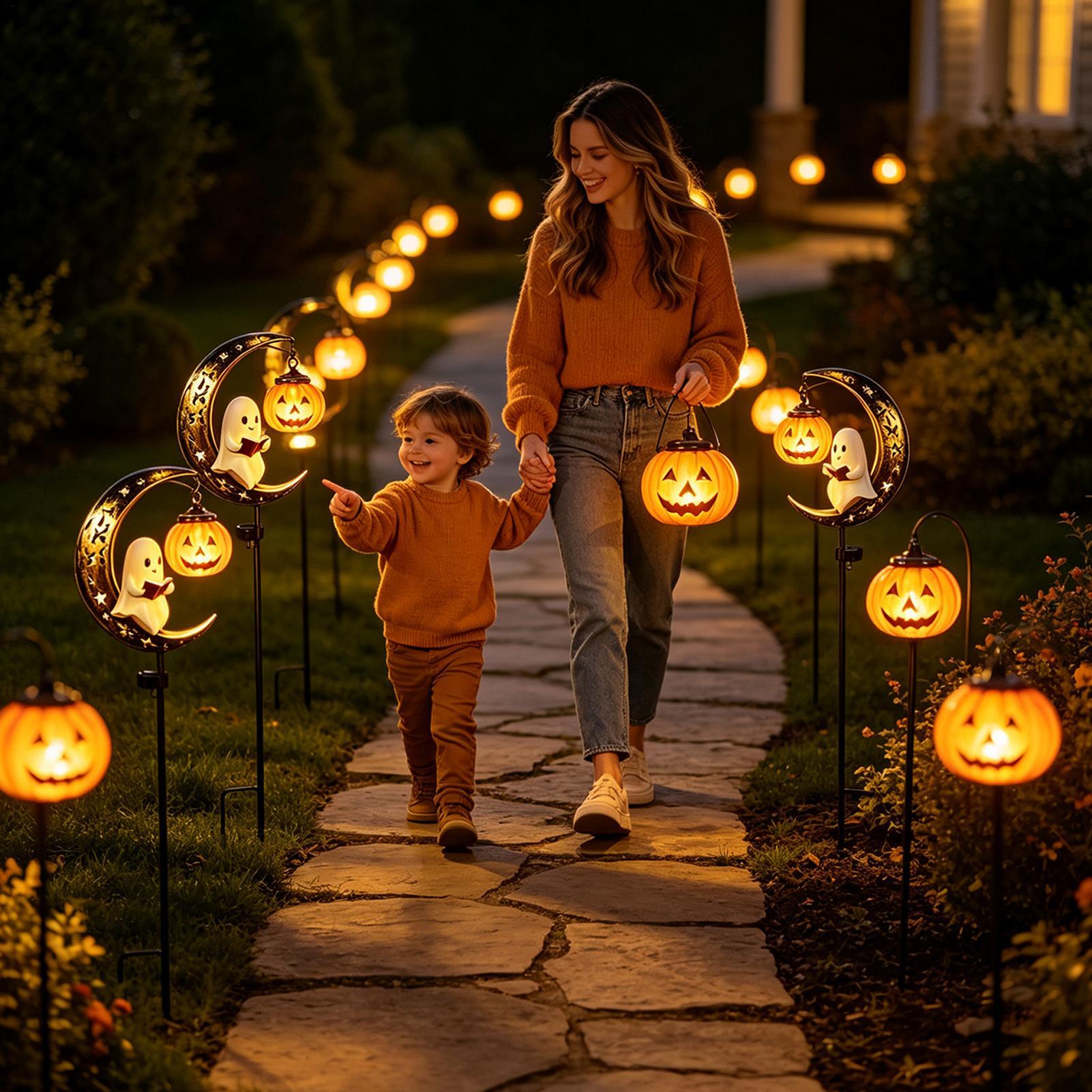مصباح حديقة للهالوين على شكل ع - مراجعة Solar Path Light وسعره