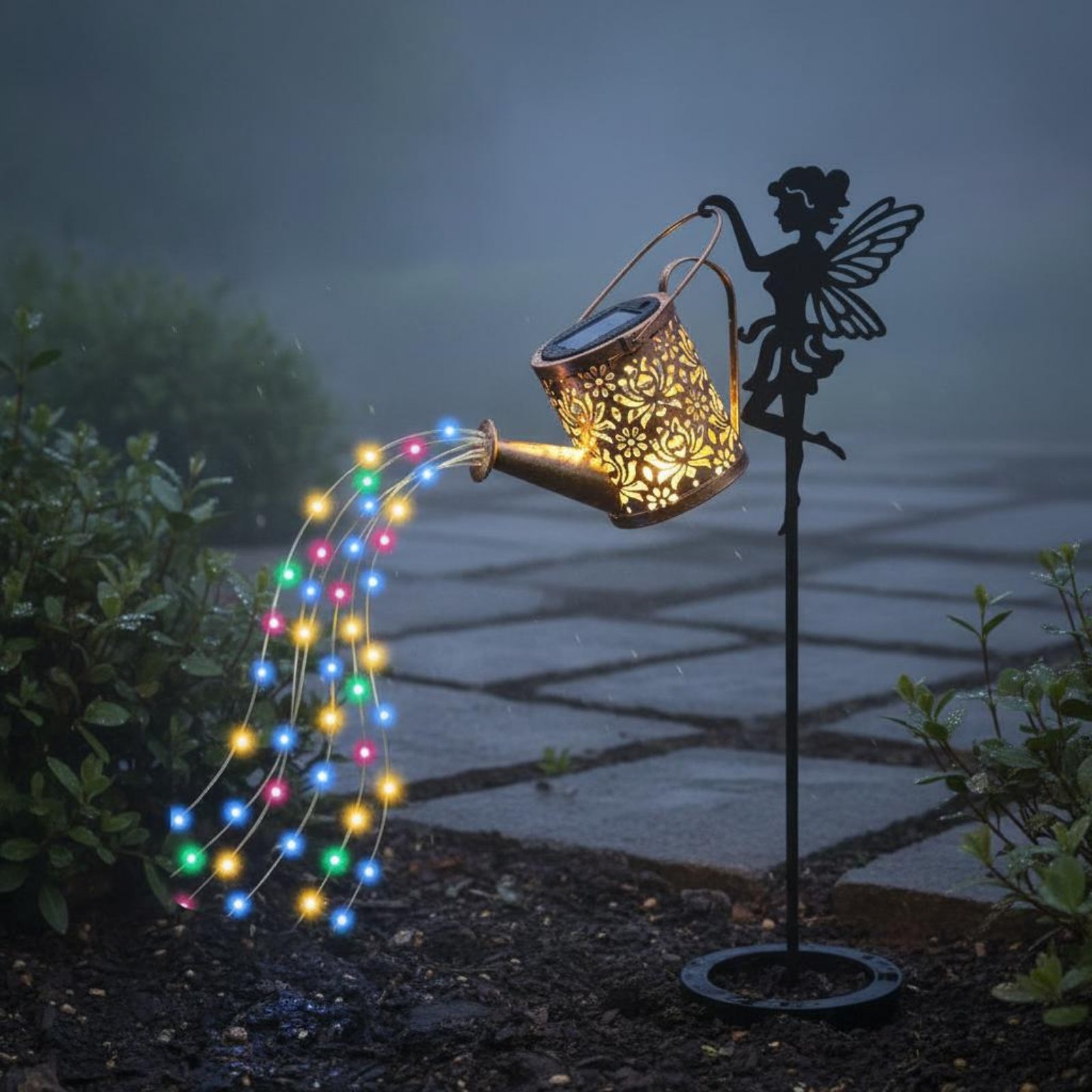 ضوء رشاش مياه يعمل بالطاقة الش - مراجعة Outdoor Lighting Patio وسعره