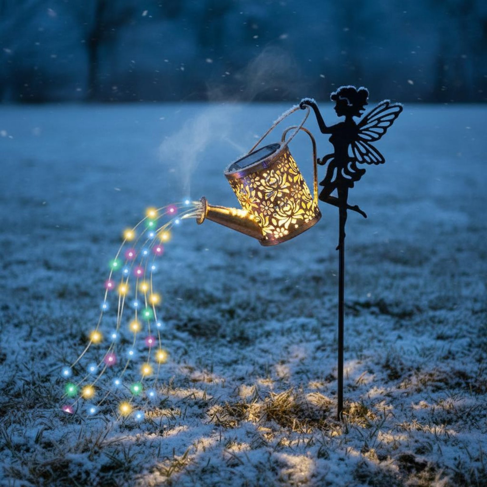 ضوء رشاش مياه يعمل بالطاقة الش - مراجعة Outdoor Lighting Patio وسعره
