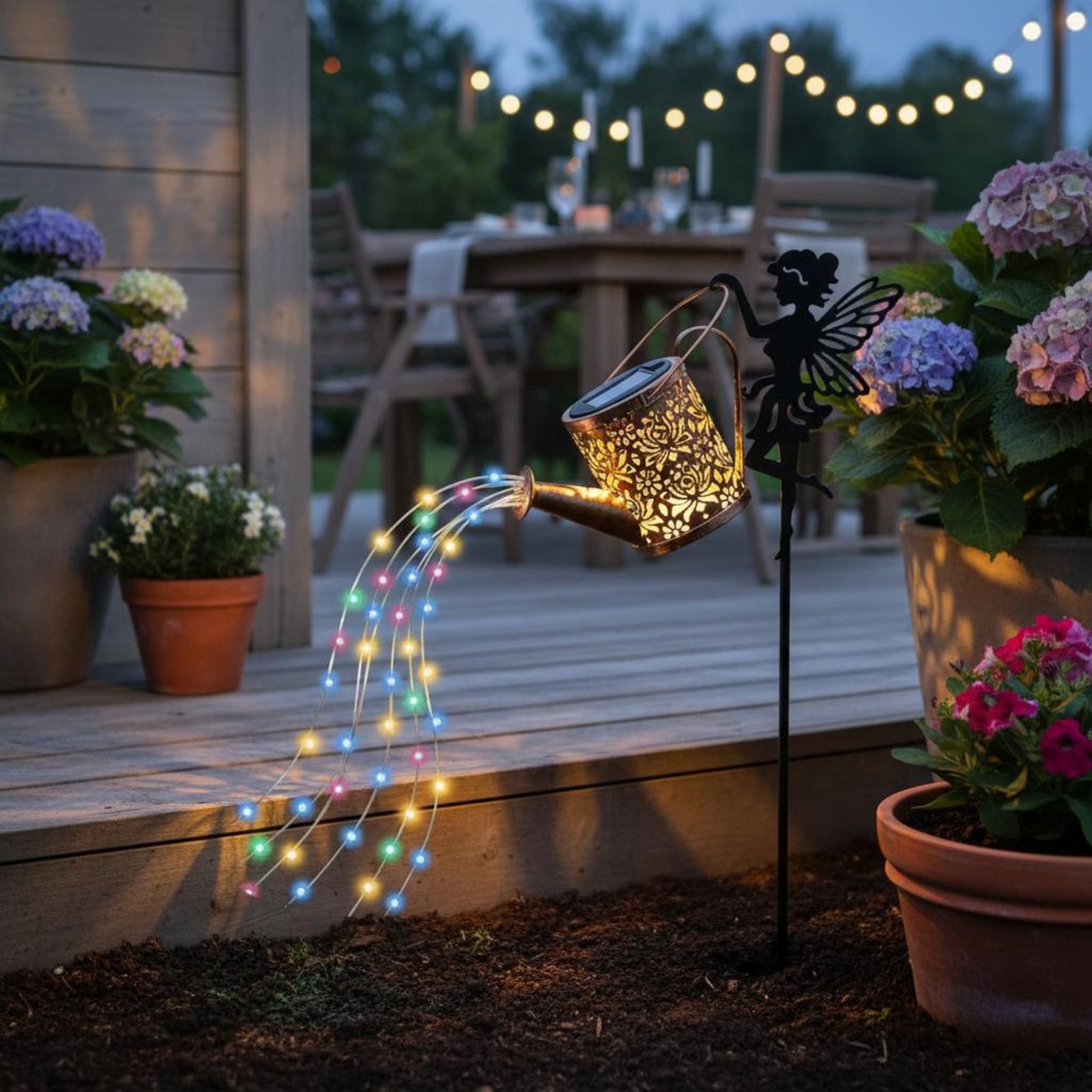 ضوء رشاش مياه يعمل بالطاقة الش - مراجعة Outdoor Lighting Patio وسعره