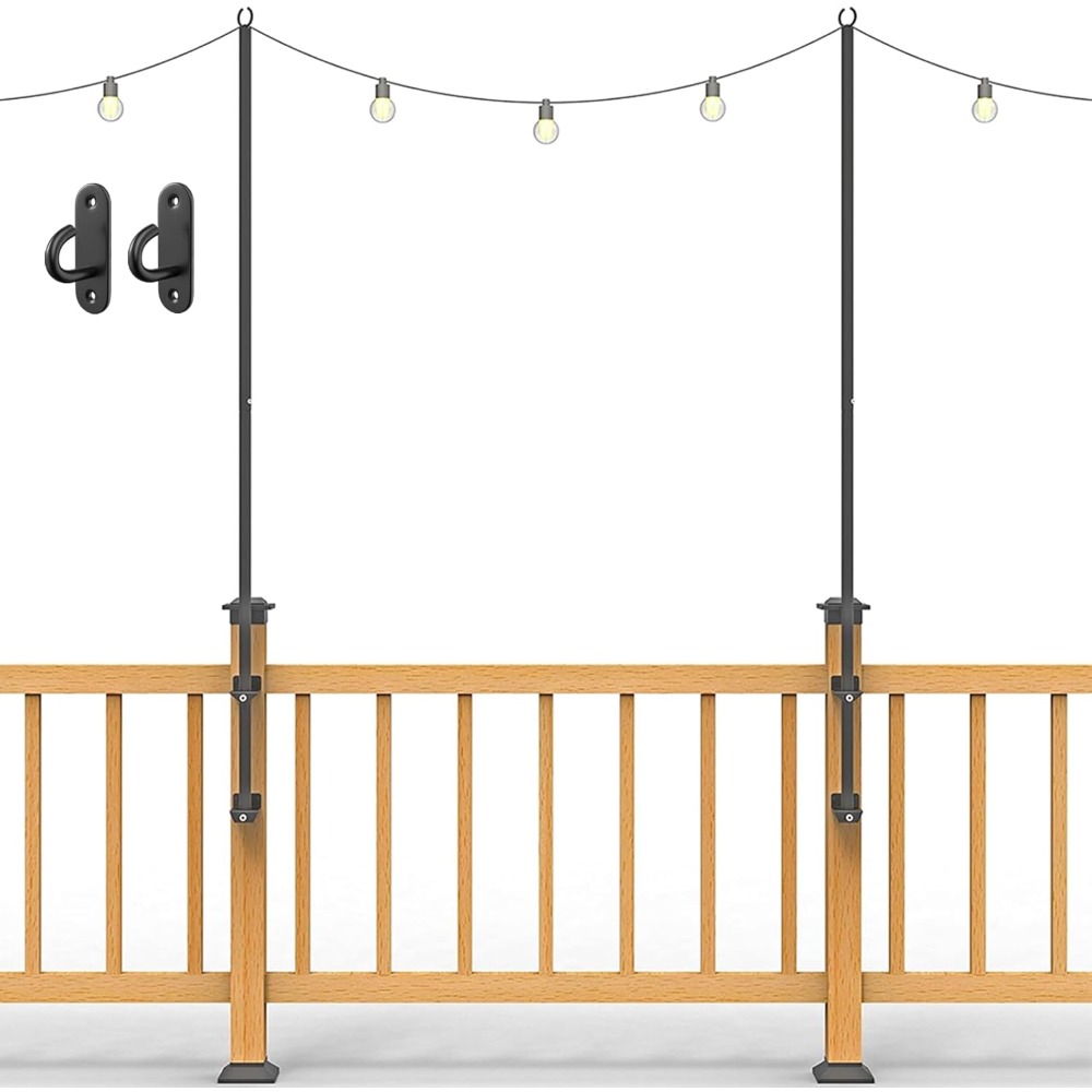 عبوتان من أقطاب إضاءة الخيط -  - مراجعة Outdoor Lighting Hooks وسعره