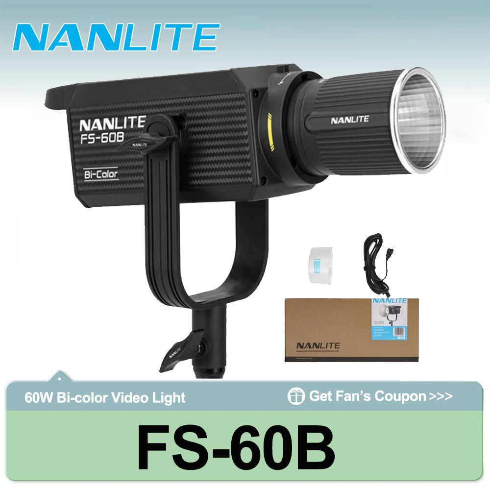 ضوء تصوير نانلايت FS-60B بقوة  - مراجعة Outdoor Lighting In Photography وسعره