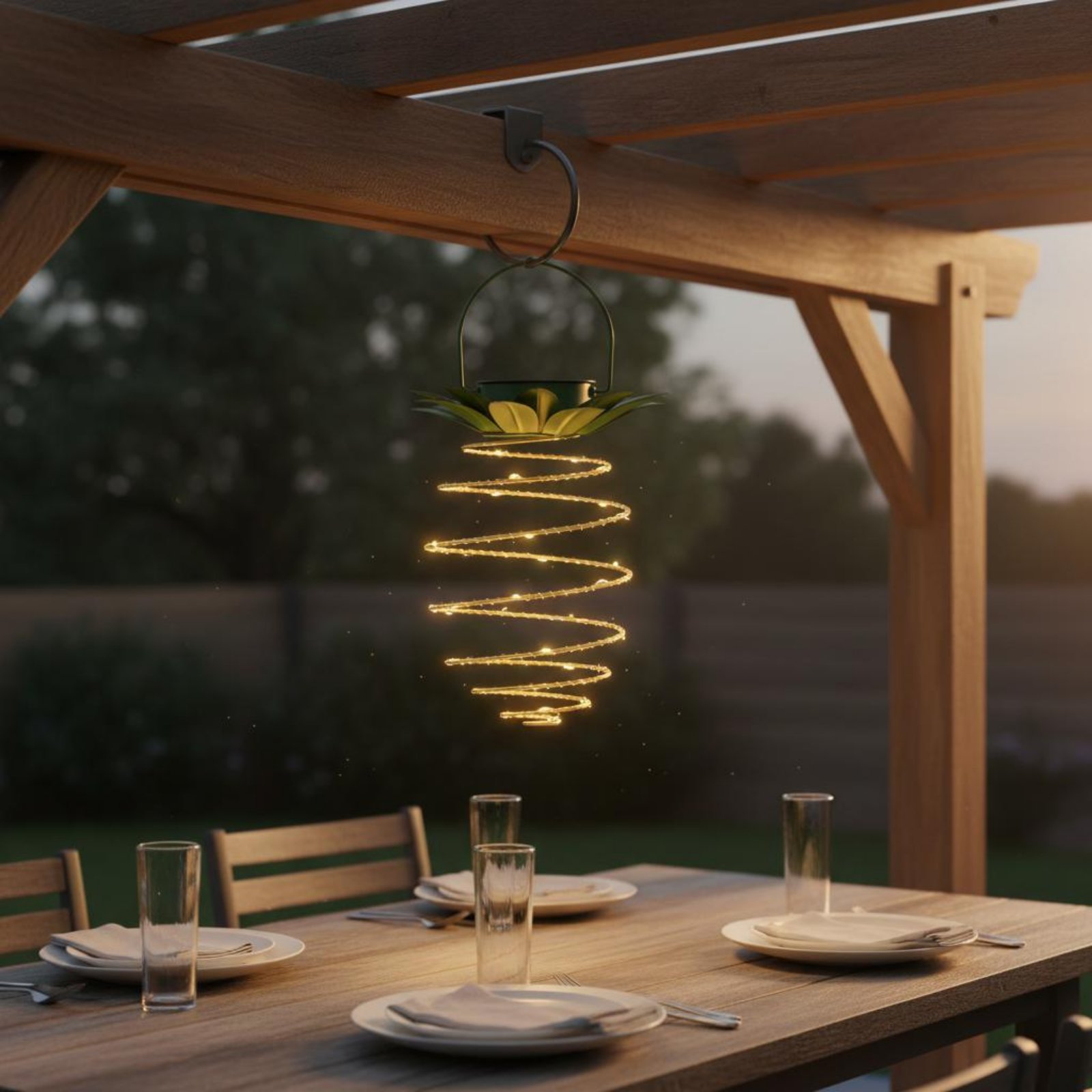 قطعتان من مصابيح الأناناس الشم - مراجعة Outdoor Lighting Patio وسعره