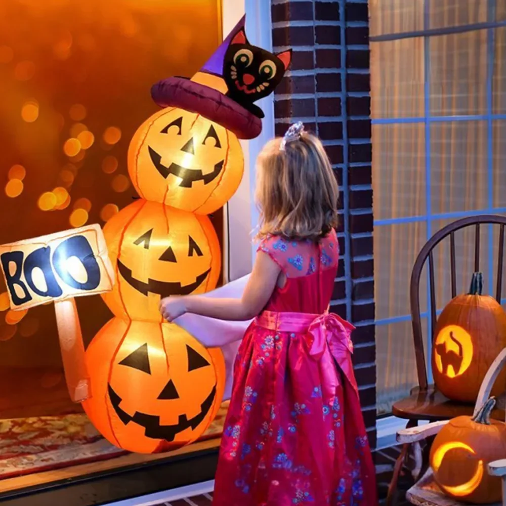 نموذج يقطين قابل للنفخ للهالوي - مراجعة Outdoor Lighting On House وسعره