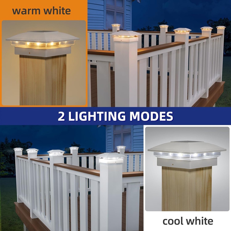 4 قطع من أضواء الأعمدة الشمسية - مراجعة Outdoor Lighting Deck وسعره