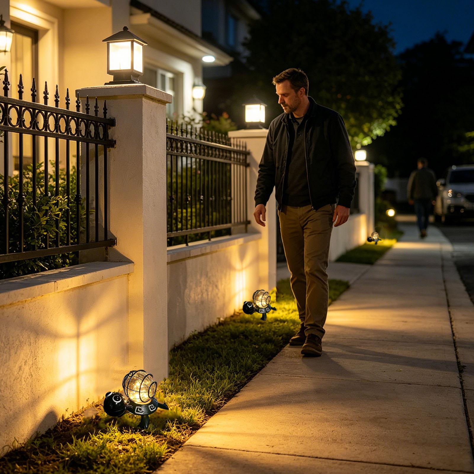 مصابيح شمسية على شكل سلحفاة لل - مراجعة Solar Path Light وسعره