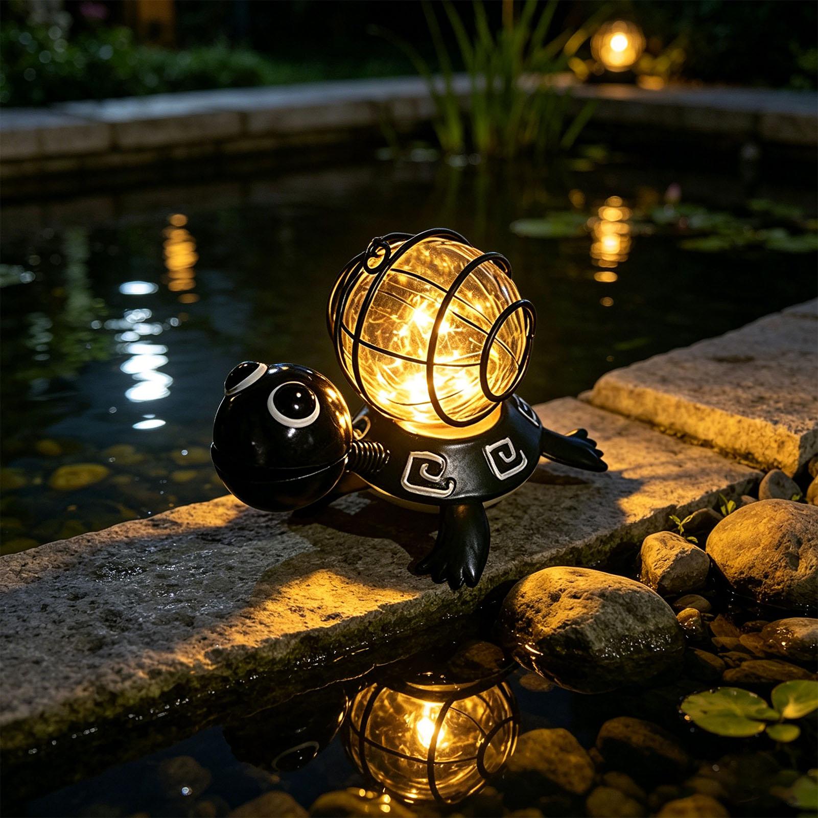 أضواء حدائق شمسية على شكل سلحف - مراجعة Outdoor Lighting Patio وسعره