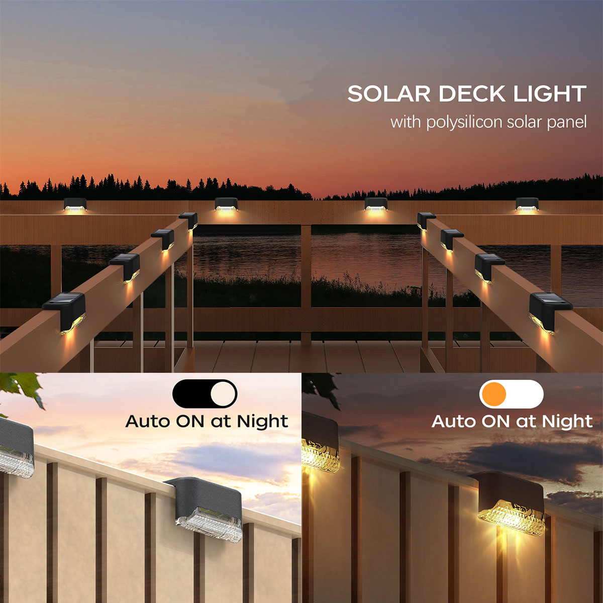 4/12 مصباح سلالم يعمل بالطاقة  - مراجعة Outdoor Lighting Deck وسعره