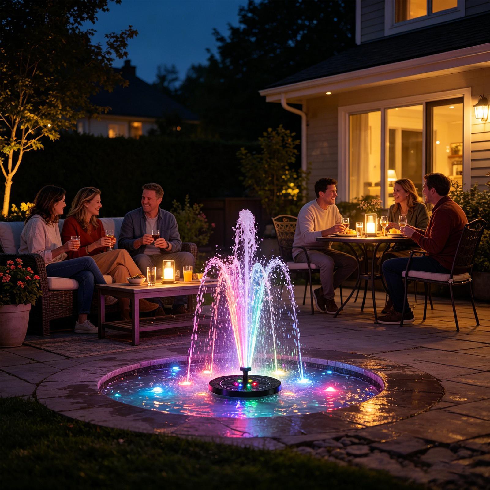 نافورة حمام طيور شمسية عائمة م - مراجعة Outdoor Lighting Deck وسعره