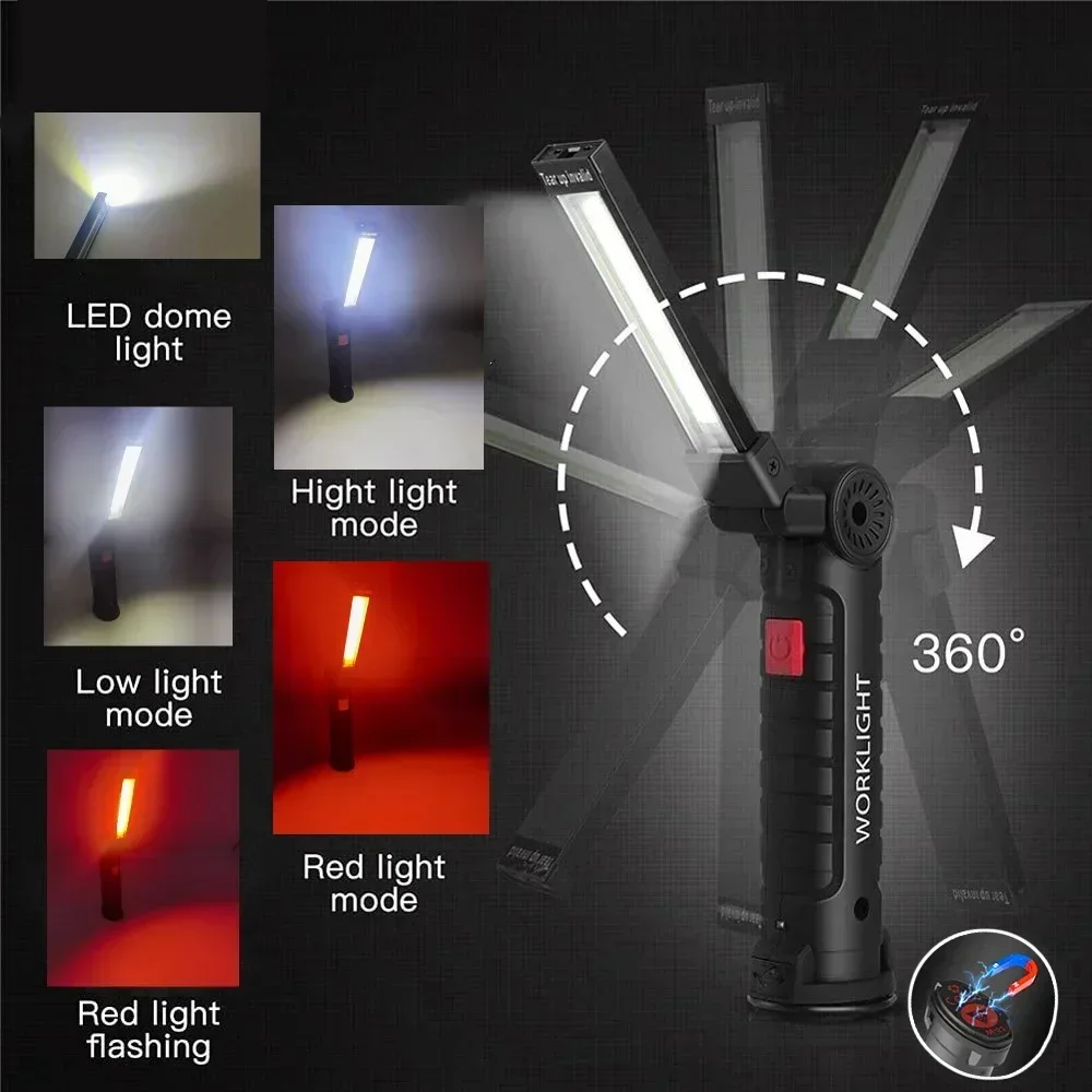 LED COB مصباح يدوي USB مصباح ف - مراجعة Outdoor Lighting Hooks وسعره